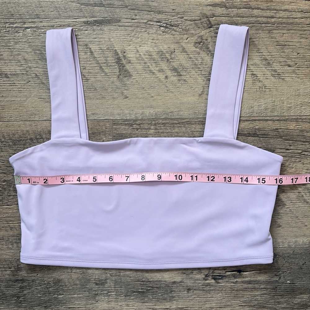 Lilac / Light Purple Body Contour Square Neck Top - EXPRESS NWT - Picture 3 of 10